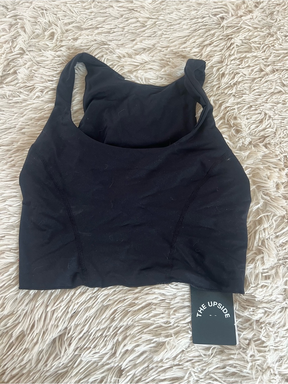 The Upside Black Racerback Cropped Sports Bra